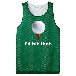 I'd Hit That Funny Golf Mesh Reversible Basketball Jersey Tank