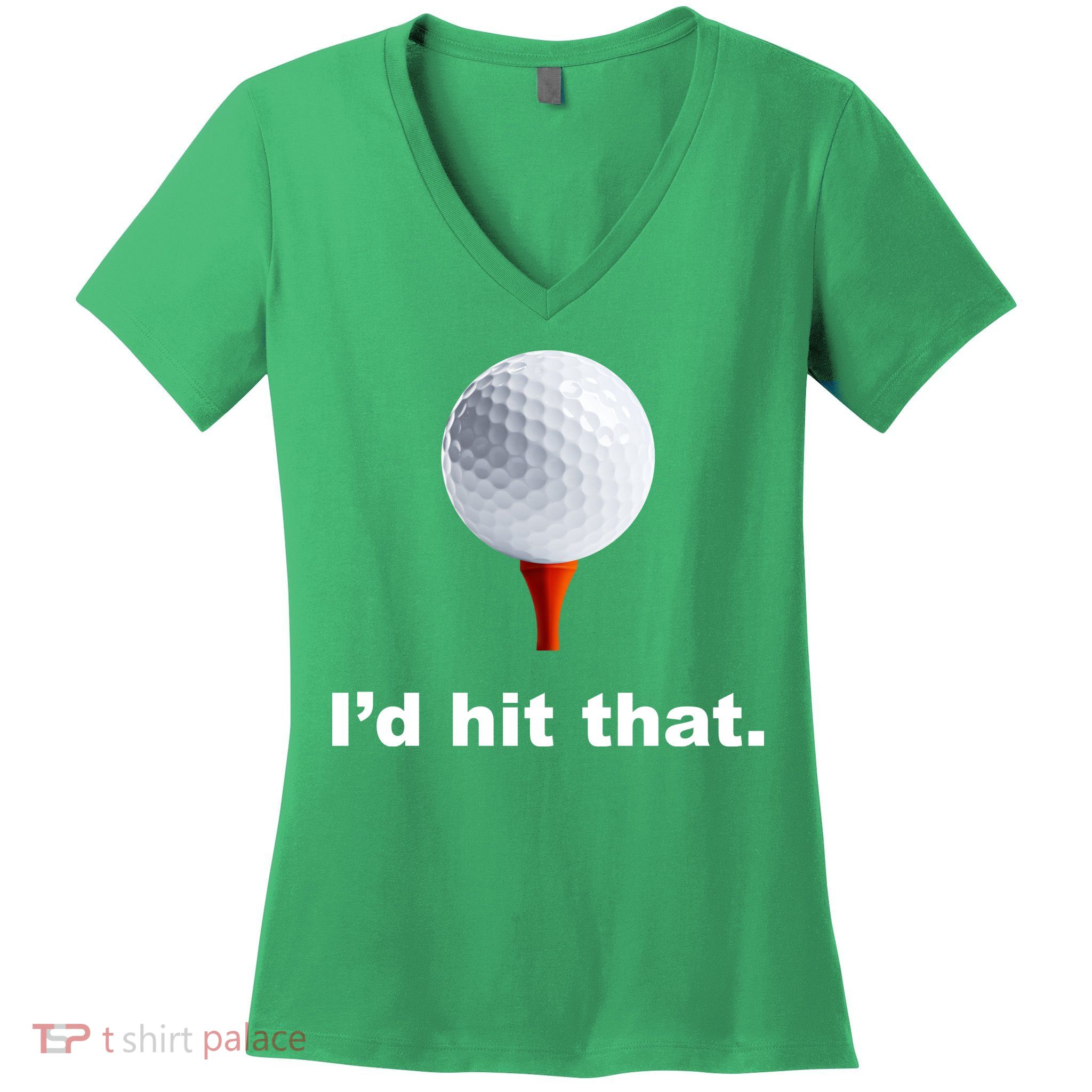 I'd Hit That Funny Golf Women's V-Neck T-Shirt