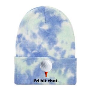 I'd Hit That Funny Golf Tie Dye 12in Knit Beanie