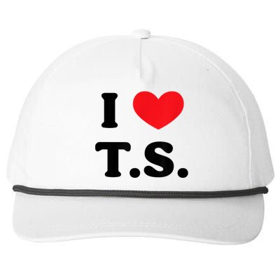 I Heart TS Snapback Five-Panel Rope Hat