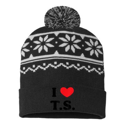 I Heart TS USA-Made Snowflake Beanie