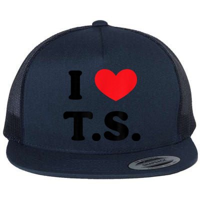 I Heart TS Flat Bill Trucker Hat