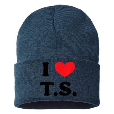 I Heart TS Sustainable Knit Beanie