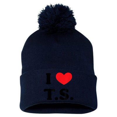 I Heart TS Pom Pom 12in Knit Beanie