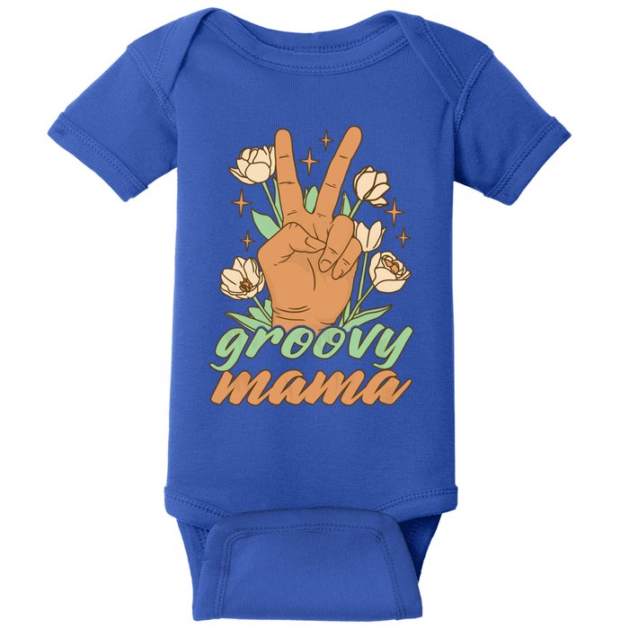 I Have The Best Mom In The World Groovy Mama Cute Gift Baby Bodysuit