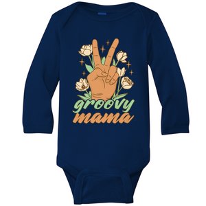 I Have The Best Mom In The World Groovy Mama Cute Gift Baby Long Sleeve Bodysuit