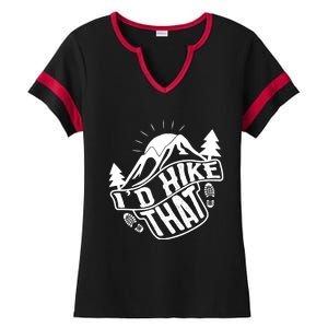 ID Hike That Funny Hiker Ladies Halftime Notch Neck Tee