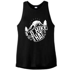 ID Hike That Funny Hiker Ladies PosiCharge Tri-Blend Wicking Tank