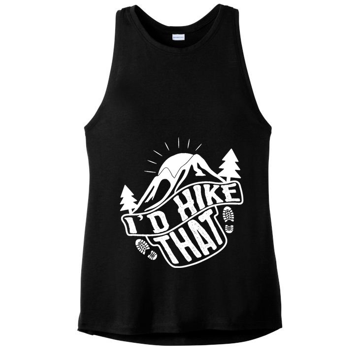 ID Hike That Funny Hiker Ladies PosiCharge Tri-Blend Wicking Tank