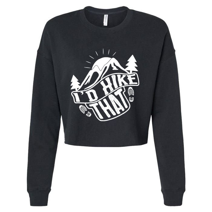 ID Hike That Funny Hiker Cropped Pullover Crew