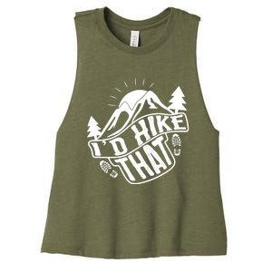 ID Hike That Funny Hiker Women's Racerback Cropped Tank