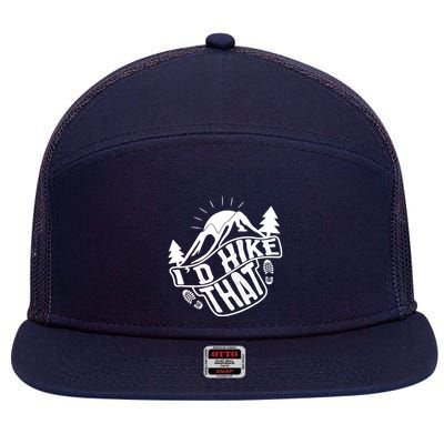 ID Hike That Funny Hiker 7 Panel Mesh Trucker Snapback Hat
