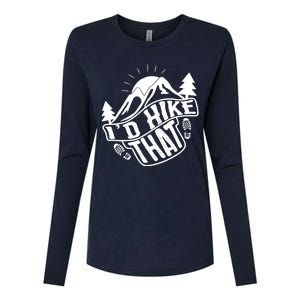 ID Hike That Funny Hiker Womens Cotton Relaxed Long Sleeve T-Shirt