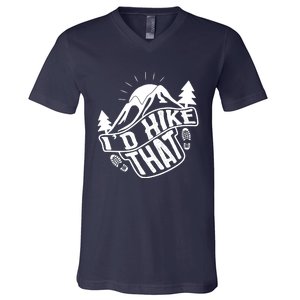 ID Hike That Funny Hiker V-Neck T-Shirt