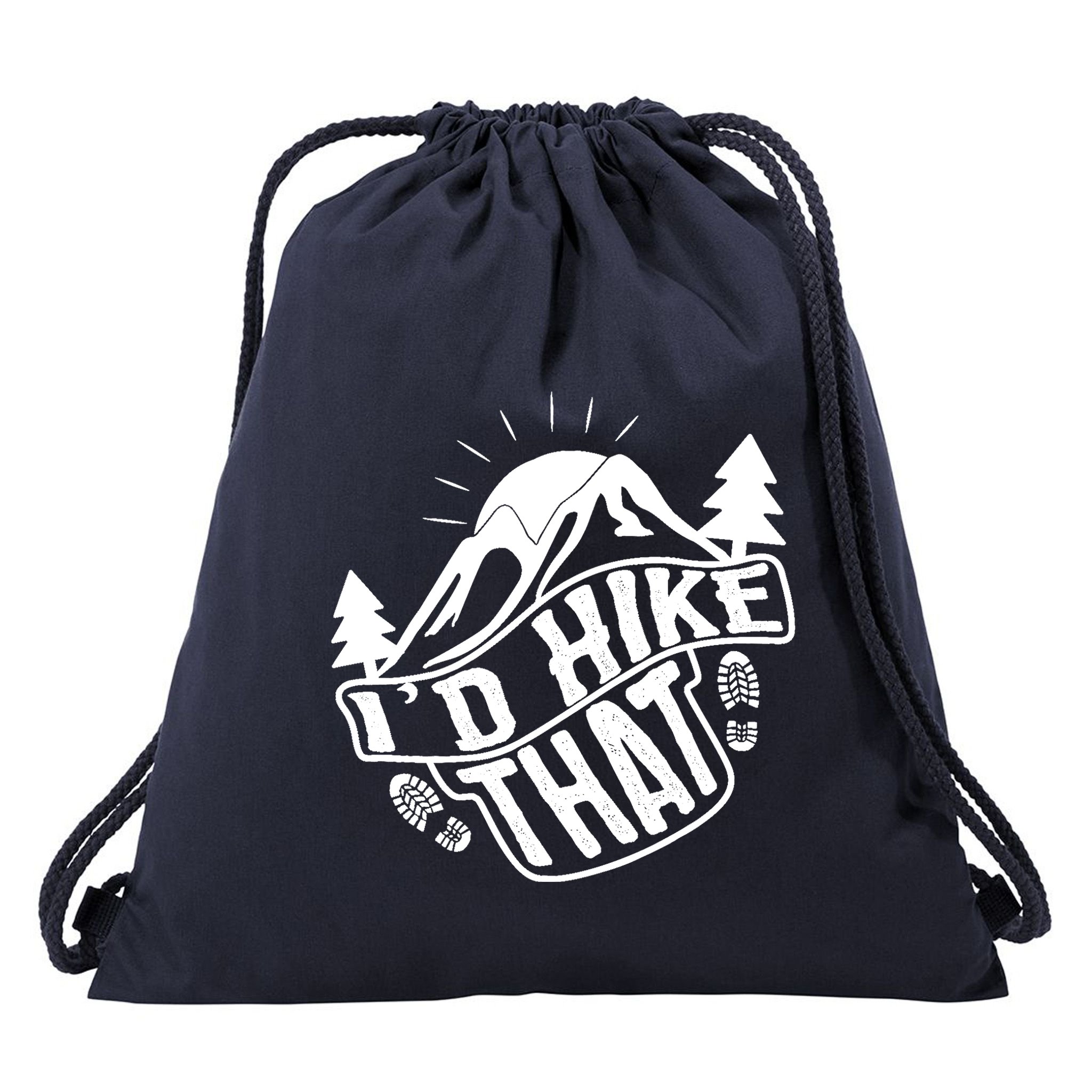 ID Hike That Funny Hiker Drawstring Bag
