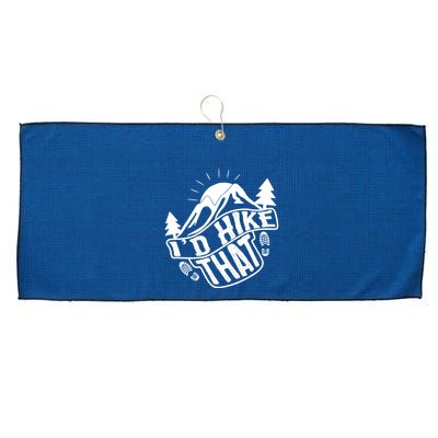 ID Hike That Funny Hiker Large Microfiber Waffle Golf Towel