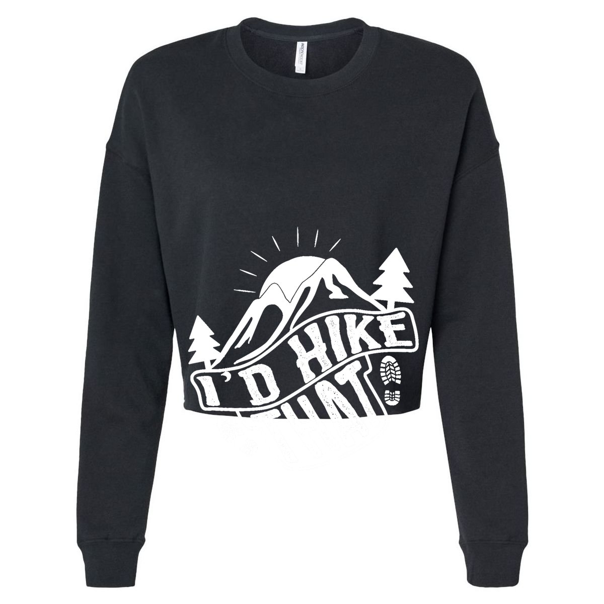 ID Hike That Funny Hiker Women's Crop Top Tee