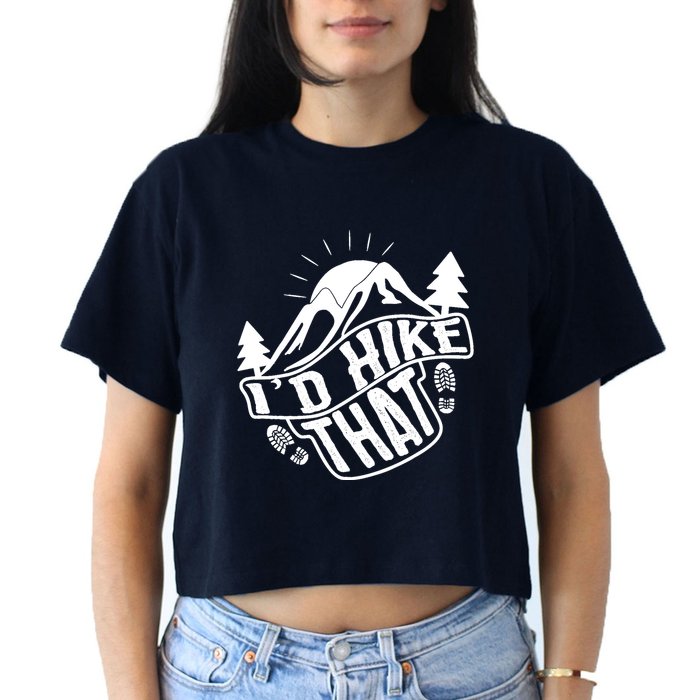 ID Hike That Funny Hiker Women's Crop Top Tee