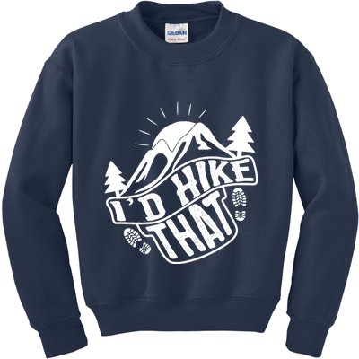 ID Hike That Funny Hiker Kids Sweatshirt