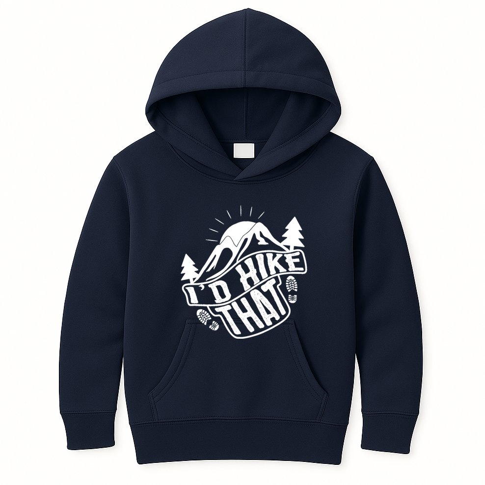 ID Hike That Funny Hiker Kids Hoodie