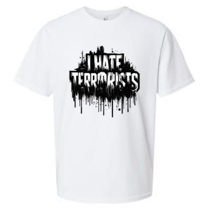 I Hate Terrorists Sueded Cloud Jersey T-Shirt