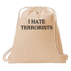 I Hate Terrorists Drawstring Bag