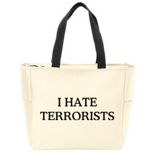 I Hate Terrorists Zip Tote Bag