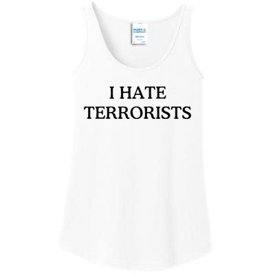 I Hate Terrorists Ladies Essential Tank