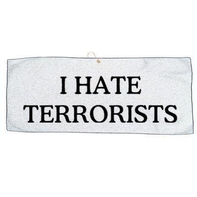 I Hate Terrorists Large Microfiber Waffle Golf Towel