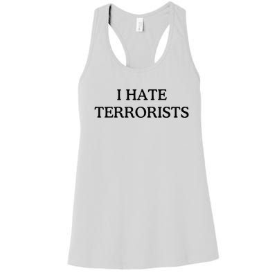 I Hate Terrorists Women's Racerback Tank