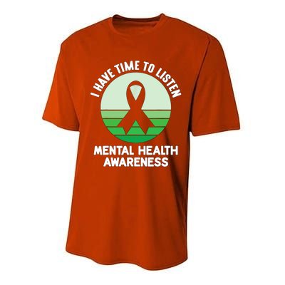 I Have Time To Listen Tal Health Awareness Meaningful Gift Performance Sprint T-Shirt