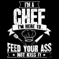 Im Here To Feed Your Ass Not It Funny Chef Gift Drawstring Bag
