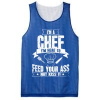 Im Here To Feed Your Ass Not It Funny Chef Gift Mesh Reversible Basketball Jersey Tank