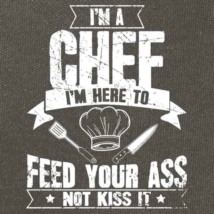 Im Here To Feed Your Ass Not It Funny Chef Gift Cotton Canvas Backpack