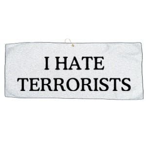 I Hate Terrorists Large Microfiber Waffle Golf Towel