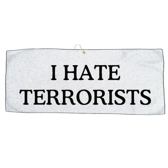 I Hate Terrorists Large Microfiber Waffle Golf Towel