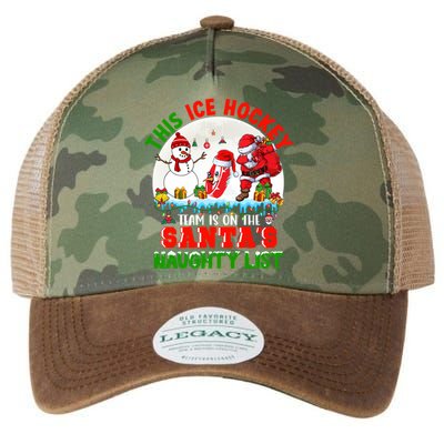 Ice Hockey Team Is On The SantaS Naughty List Funny Player Gift Legacy Tie Dye Trucker Hat