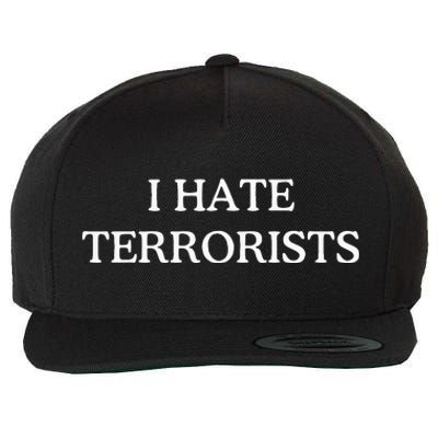 I Hate Terrorists Wool Snapback Cap