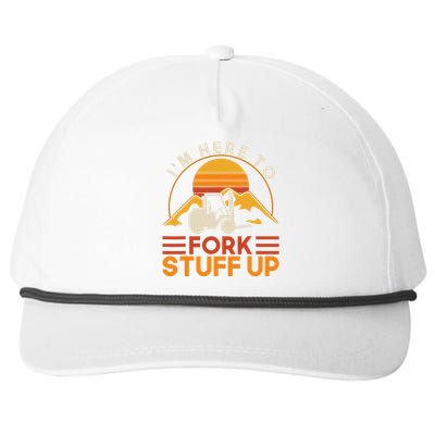 I'm Here To Fork Stuff Up Forklift Driver Forklift Snapback Five-Panel Rope Hat