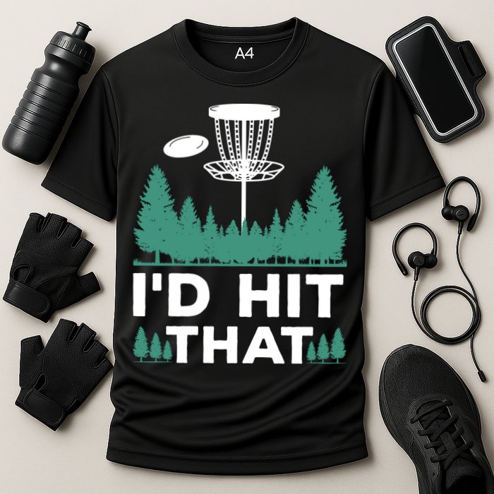 I'd Hit That, Disc Golfing Disc Golf Lover Cooling Performance Crew T-Shirt