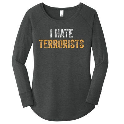 I Hate Terrorists Women's Perfect Tri Tunic Long Sleeve Shirt