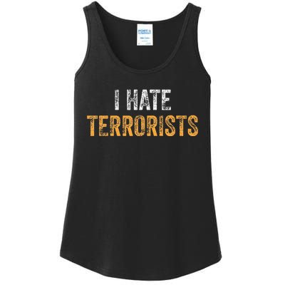 I Hate Terrorists Ladies Essential Tank