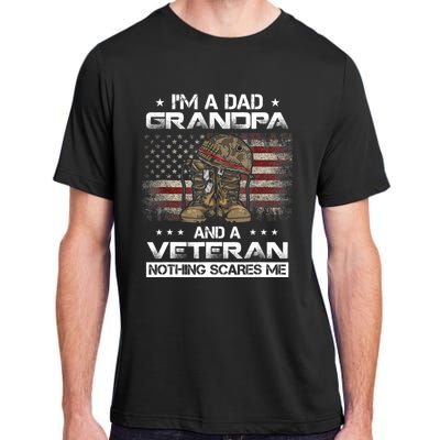 I have two titles Veteran and Grandpa Funny Proud US Army Adult ChromaSoft Performance T-Shirt