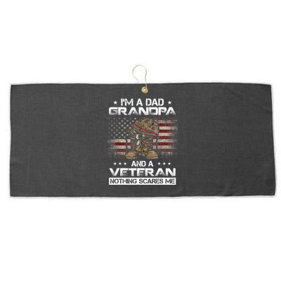 I have two titles Veteran and Grandpa Funny Proud US Army Large Microfiber Waffle Golf Towel