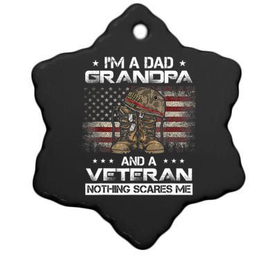 I have two titles Veteran and Grandpa Funny Proud US Army Ceramic Star Ornament