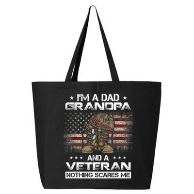 I have two titles Veteran and Grandpa Funny Proud US Army 25L Jumbo Tote