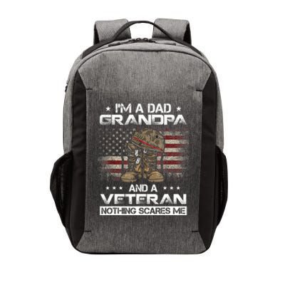 I have two titles Veteran and Grandpa Funny Proud US Army Vector Backpack