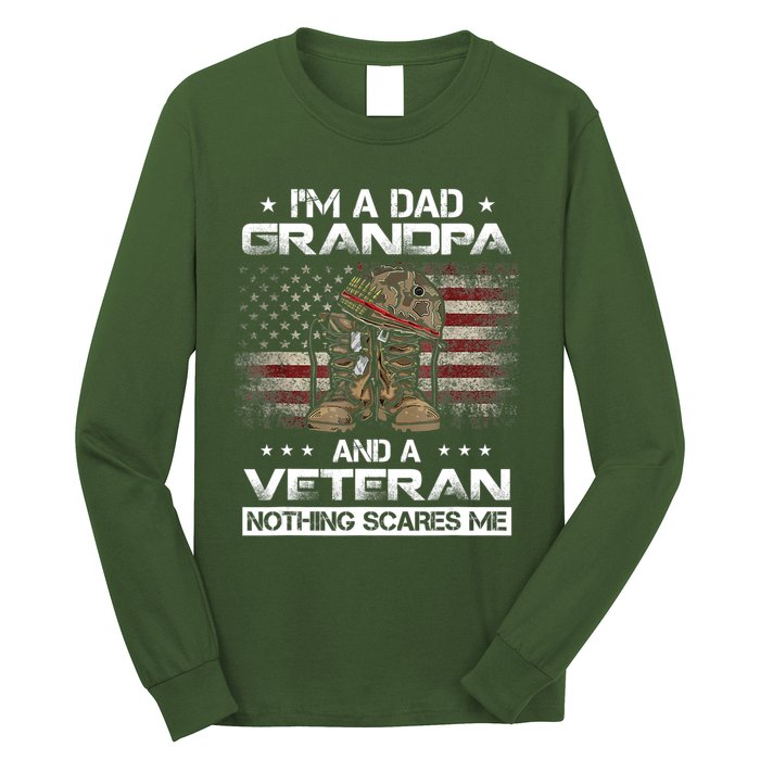 I have two titles Veteran and Grandpa Funny Proud US Army Long Sleeve Shirt