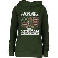 I have two titles Veteran and Grandpa Funny Proud US Army Womens Funnel Neck Pullover Hood