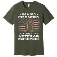 I have two titles Veteran and Grandpa Funny Proud US Army Premium T-Shirt